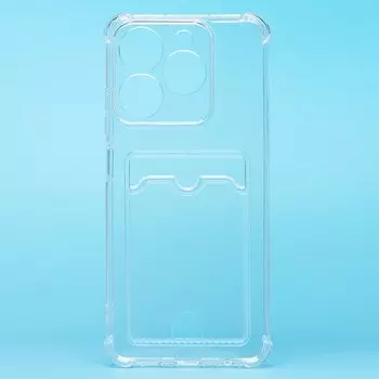 Чехол-накладка Activ SC276 с картхолдером для смартфона Realme C61 4G Global, силикон, прозрачный (236994)