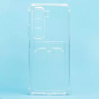Чехол-накладка Activ SC276 с картхолдером для смартфона Infinix Hot 50 4G, силикон, прозрачный (237580)