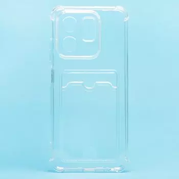 Чехол-накладка Activ SC276 с картхолдером для смартфона Infinix Hot 50i, силикон, прозрачный (237622)