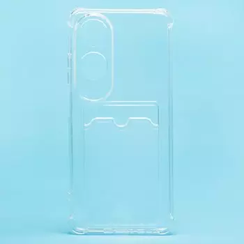 Чехол-накладка Activ SC276 с картхолдером для смартфона Oppo A60 4G, силикон, прозрачный (237727)
