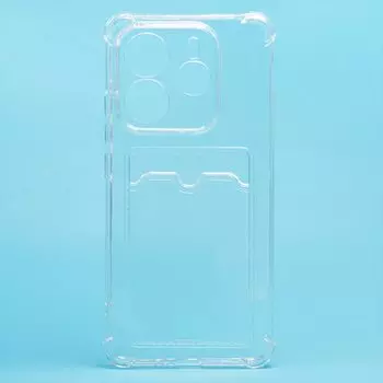 Чехол-накладка Activ SC276 с картхолдером для смартфона Xiaomi Redmi Note 14 5G Global, силикон, прозрачный (238785)