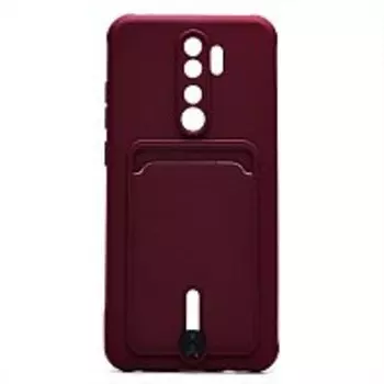 Чехол-накладка Activ SC304 для смартфона Redmi Xiaomi Redmi Note 8 Pro, пластик, силикон, искусственная кожа, бордовый (208790)
