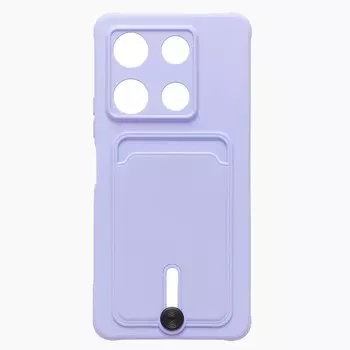 Чехол-накладка Activ SC304 с кардхолдером для смартфона Infinix Note 30 Pro, пластик/силикон, светло-фиолетовый (228183)