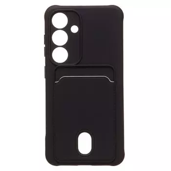 Чехол-накладка Activ SC304 с кардхолдером для смартфона Samsung Galaxy S24, пластик/силикон, черный (228137)