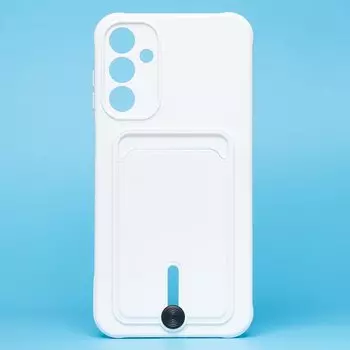 Чехол-накладка Activ SC304 с картхолдером для смартфона Samsung Galaxy A15, силикон, белый (238135)