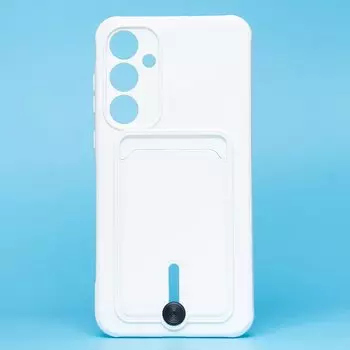 Чехол-накладка Activ SC304 с картхолдером для смартфона Samsung Galaxy A35, силикон, белый (238133)