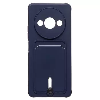 Чехол-накладка Activ SC304 с картхолдером для смартфона Xiaomi Redmi A3, силикон, темно-синий (238138)