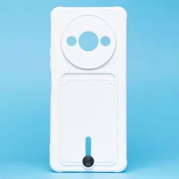 Чехол-накладка Activ SC304 с картхолдером для смартфона Xiaomi Redmi A3, силикон, белый (238137)