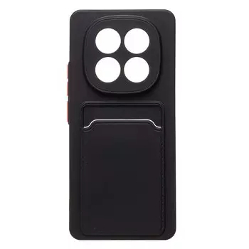 Чехол-накладка Activ SC304 с картхолдером для смартфона Xiaomi Redmi Note 14 Pro, силикон, черный (238763)