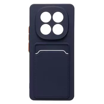 Чехол-накладка Activ SC304 с картхолдером для смартфона Xiaomi Redmi Note 14 Pro, силикон, темно-синий (238764)