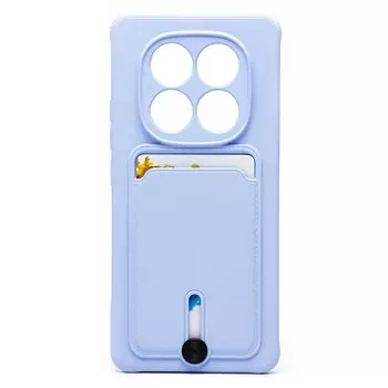 Чехол-накладка Activ SC304 с картхолдером для смартфона Xiaomi Redmi Note 14 Pro, силикон, светло-фиолетовый (238762)