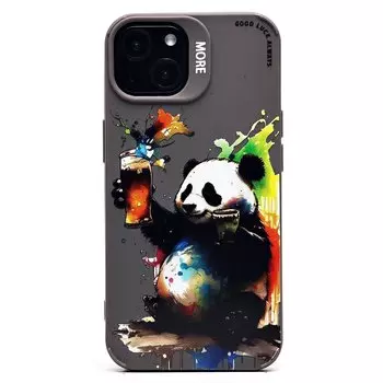 Чехол-накладка Activ SC335 для смартфона Apple iPhone 13, TPU, серый (панда) (227070)