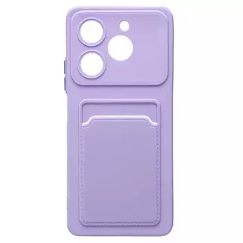 Чехол-накладка Activ SC337 с кардхолдером для смартфона TECNO Pova 6 Neo, силикон, светло-фиолетовый (231247)