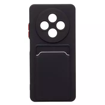 Чехол-накладка Activ SC337 с кардхолдером для смартфона Oppo Reno 12 F 4G, силикон, черный (235921)