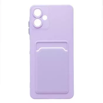 Чехол-накладка Activ SC337 с кардхолдером для смартфона Samsung Galaxy A06, силикон, светло-фиолетовый (235918)