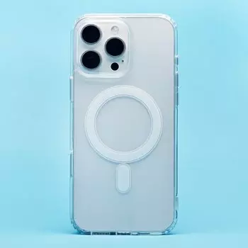 Чехол-накладка Activ SM006 SafeMag для смартфона Apple iPhone 16 Pro Max, силикон, прозрачный (234516)