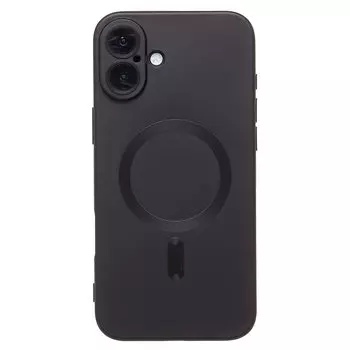 Чехол-накладка Activ SM020 Matte SafeMag для смартфона Apple iPhone 16 Plus, силикон, черный (234702)