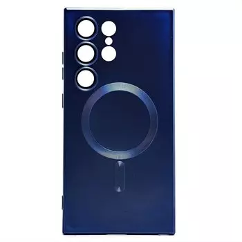 Чехол-накладка Activ SM020 Matte SafeMag для смартфона Samsung Galaxy S24 Ultra, силикон, темно-синий (228124)