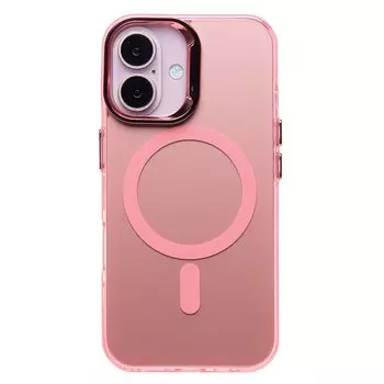 Чехол-накладка Activ SM025 SafeMag для смартфона Apple iPhone 16, силикон, розовый (235551)