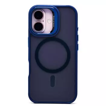 Чехол-накладка Activ SM026 SafeMag для смартфона Apple iPhone 16, пластик/силикон, темно-синий (236457)