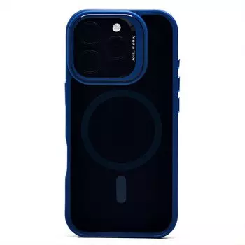 Чехол-накладка Activ SM026 SafeMag для смартфона Apple iPhone 16 Pro, пластик/силикон, темно-синий (236452)
