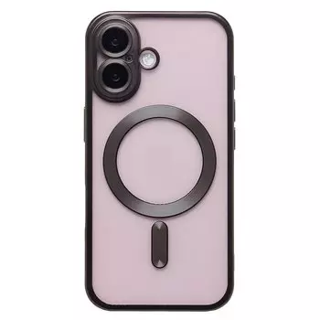 Чехол-накладка Activ SM027 SafeMag для смартфона Apple iPhone 16, силикон, черный (235502)