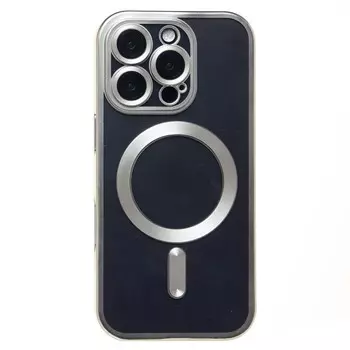 Чехол-накладка Activ SM027 SafeMag для смартфона Apple iPhone 16 Pro, силикон, серебристый (235512)