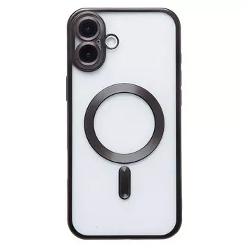 Чехол-накладка Activ SM027 SafeMag для смартфона Apple iPhone 16 Plus, силикон, черный (235507)