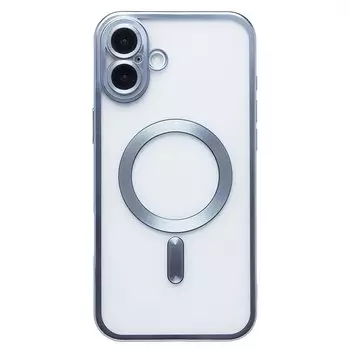 Чехол-накладка Activ SM027 SafeMag для смартфона Apple iPhone 16 Plus, силикон, синий (235508)