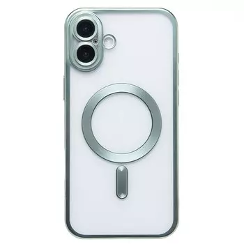 Чехол-накладка Activ SM027 SafeMag для смартфона Apple iPhone 16 Plus, силикон, зеленый (235510)