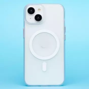 Чехол-накладка Activ SM038 SafeMag для смартфона Apple iPhone 13/iPhone 14, TPU, белый/прозрачный (238585)