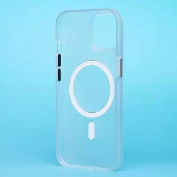 Чехол-накладка Activ SM038 SafeMag для смартфона Apple iPhone 15, TPU, белый/прозрачный (238588)