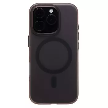 Чехол-накладка Activ SM038 SafeMag для смартфона Apple iPhone 16 Pro, TPU, черный/прозрачный (238596)