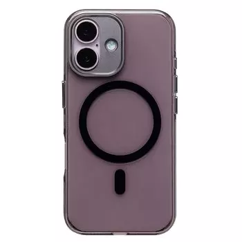 Чехол-накладка Activ SM039 SafeMag для смартфона Apple iPhone 16, TPU, черный/прозрачный (238611)