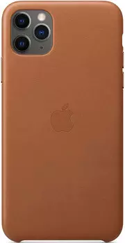 Чехол-накладка Apple Leather Case для смартфона Apple iPhone 11 Pro Max, кожа, золотисто‑коричневый (MX0D2ZM/A)