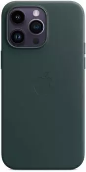 Чехол-накладка Apple Leather Case with MagSafe для смартфона Apple iPhone 14 Pro Max, натуральная кожа, темно-зеленый (MPPN3FE/A)