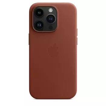 Чехол-накладка Apple Leather Case with MagSafe для смартфона Apple iPhone 14 Pro, кожа, коричневый (MPPK3FE/A)