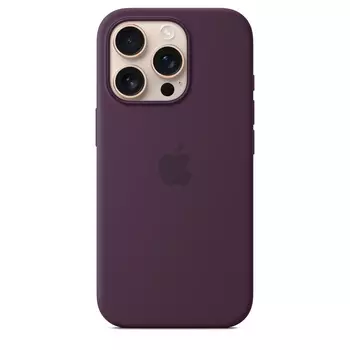 Чехол-накладка Apple Silicone Case with MagSafe для смартфона Apple iPhone 16 Pro, силикон, сливовый (MYYM3ZM/A)