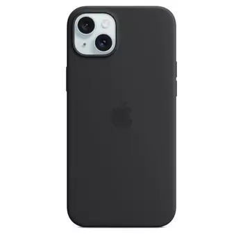 Чехол-накладка Apple Silicone Case with MagSafe для смартфона Apple iPhone 15 Plus, силикон/микрофибра, черный (MT103FE/A)