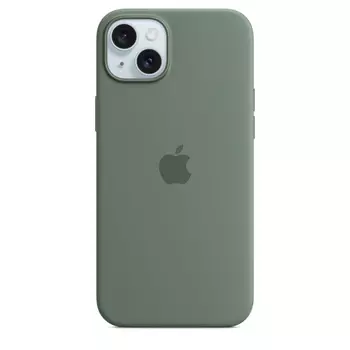 Чехол-накладка Apple Silicone Case with MagSafe для смартфона Apple iPhone 15 Plus, силикон/микрофибра, зеленый (MT183FE/A)