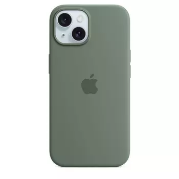 Чехол-накладка Apple Silicone Case with MagSafe для смартфона Apple iPhone 15, силикон/микрофибра, зелёный (MT0X3FE/A)