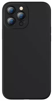 Чехол-накладка Baseus Liquid Silica Gel Protective Case для смартфона Apple iPhone 13 Pro, силикон, черный (УТ000028693)