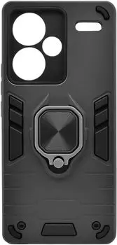Чехол-накладка BoraSCO Anti-Shok Case для смартфона Xiaomi Redmi Note 13 Pro+, металл/термопластичный полиуретан/поликарбонат, черный (52500)