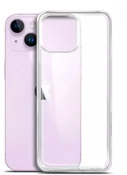 Чехол-накладка BoraSCO для смартфона Apple iPhone 14, силикон, прозрачный (70821)