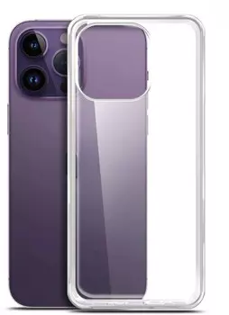 Чехол-накладка BoraSCO для смартфона Apple iPhone 14 Pro Max, силикон, прозрачный (70801)