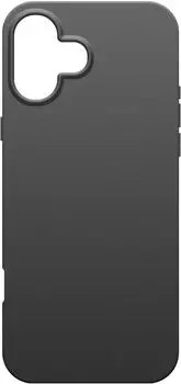 Чехол-накладка BoraSCO для смартфона Apple iPhone 16 Plus, силикон, черный (73521)