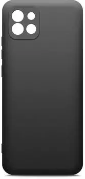 Чехол-накладка BoraSCO для смартфона Samsung Galaxy A03, силикон, черный (70094)