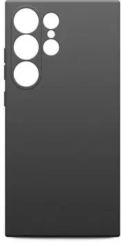 Чехол-накладка BoraSCO для смартфона Samsung Galaxy S24 Ultra, силикон/микрофибра, черный (72947)
