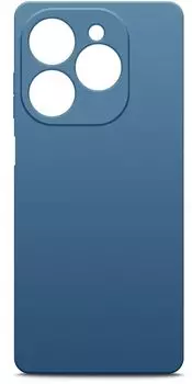 Чехол-накладка BoraSCO для смартфона TECNO Pop 8/Spark 20/20C/Go 2024, силикон/микрофибра, синий (72677)