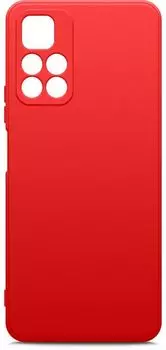 Чехол-накладка BoraSCO для смартфона Xiaomi Poco M4 Pro 5G, силикон/микрофибра, красный (70107)